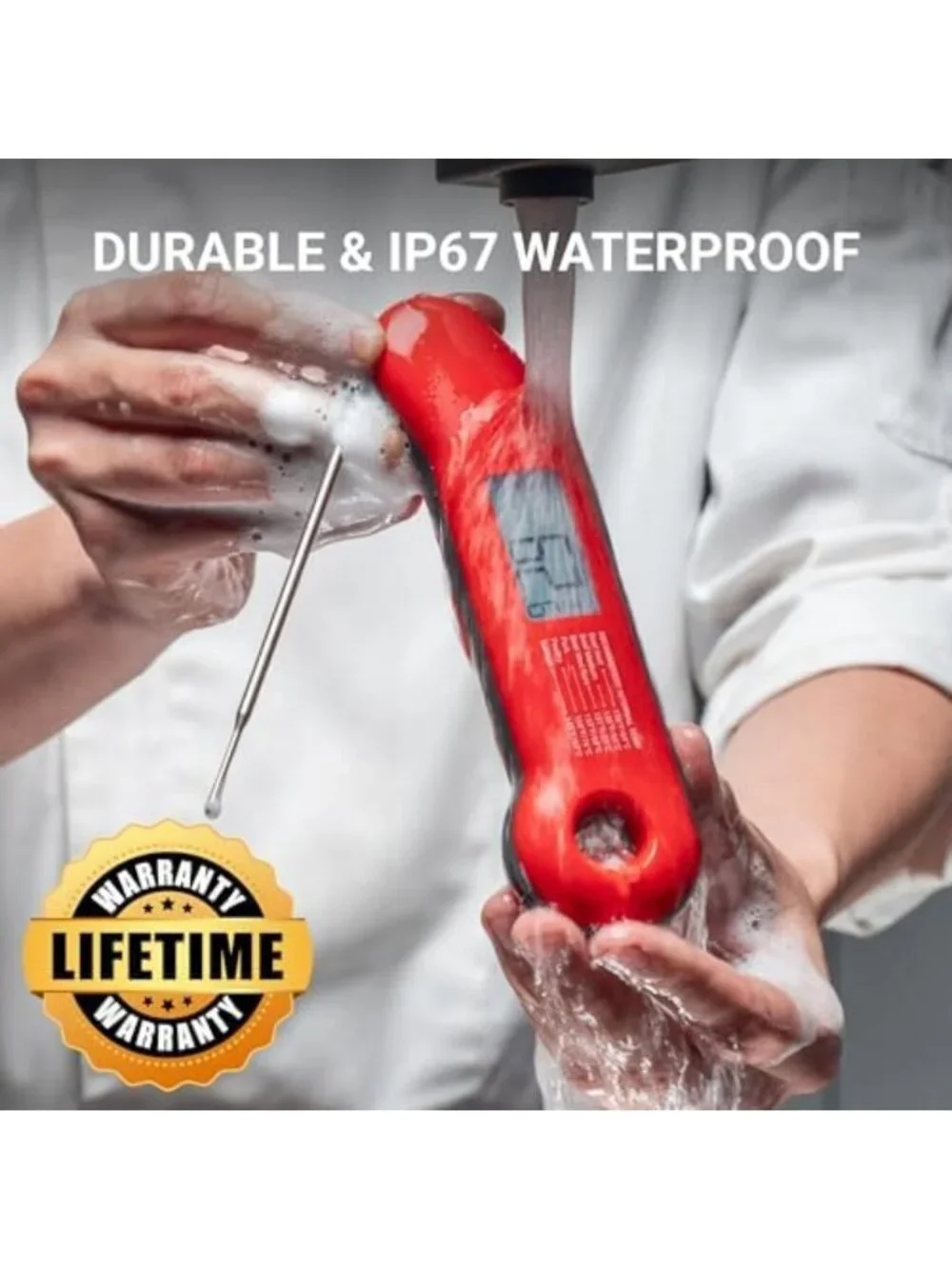 Professional Digital Meat Thermometer - Instant Read, ±0.5°F Accuracy, Fast